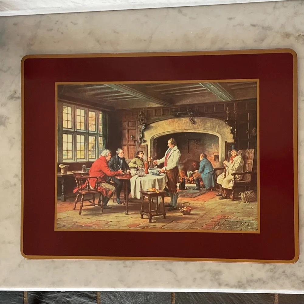 PIMPERNEL The Landlord's Brew Cork Back Vintage Placemats/Hot Mats (2)